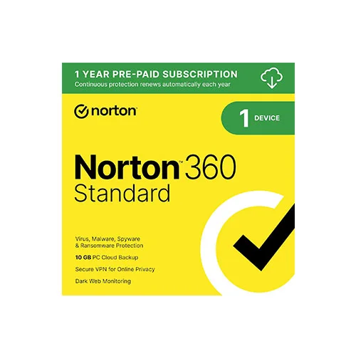 Norton 360 Standard — 1 Device, 1 Year (Digital Delivery) — product image from NextGenTeky
